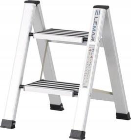 Háztartási létra 2 lépcsős alumínium összecsukható Slim Space-X Lemar 040202