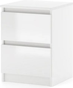 SIMPLE Komoda 40 2S biały/biały połysk