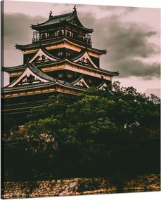 Vászonkép Építészet Hiroshima kastély Japán Ázsia 80x100 cm