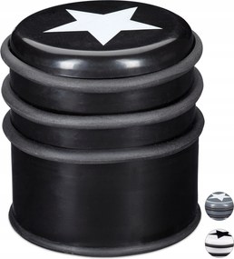 Ütköző szabadon álló ajtó stopper Relaxdays fekete/ r126
