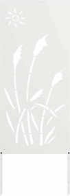 vidaXL Kertvédő vászon Fehér 50 x 140 cm Hidegen hengerelt acél