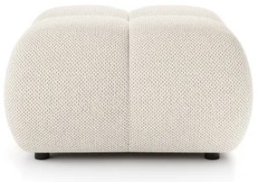 Kárpitozott ALMADA puff 72x72 cm, krémszínű