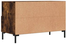 füstös tölgy színű szerelt fa TV-szekrény 80 x 36 x 50 cm