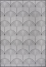 Teraszszőnyeg 240x340,fekete krémszínű kétoldalas,lapos szövésű zsinóros