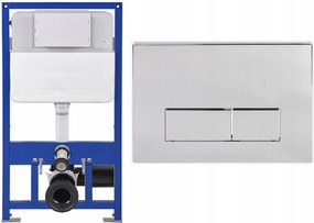 AquaTech Slim Szerelőkeret 8cm mély Frida gomb króm fényes