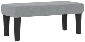Box Spring Ágy matraccal és pad Light Grey 90x190 cm Szövet