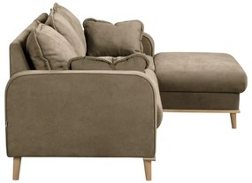 Világosbarna sarokkanapé (jobb oldali) Beata – Ropez