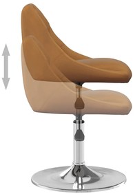 6 db barna bársony dönthető étkezőszék