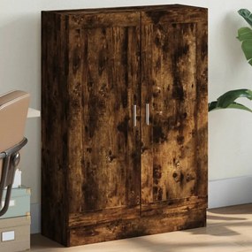 füstös tölgy színű szerelt fa könyvszekrény 82,5x30,5x115 cm