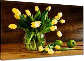 Vászonkép 100x70 Sárga tulipánok