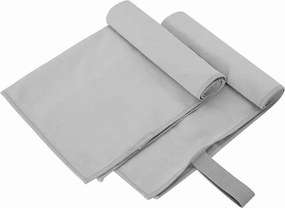 vidaXL Sport Törölközők 2 pcs Szürke 50 x 30 cm Poliészter és poliamid