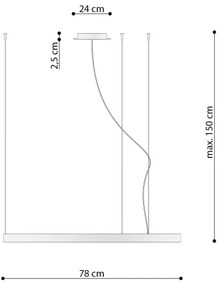 Thoro TH.181 - LED&nbsp; Csillár zsinóron RIO LED&nbsp;/50W/230V CRI95 4000K átm. 78 cm arany