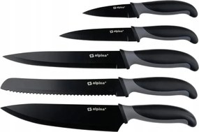 106. Késkészlet Alpina 5 db 31,5/22,5/18,5cm szürke-fekete
