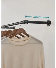 LINEA 2 darabos falra szerelhető vállfatartó, fekete