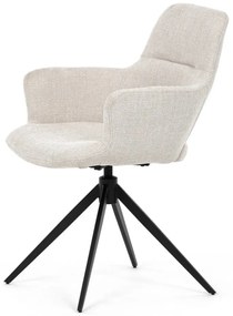 Elegáns Forgó Étkezőszék Krémszínben. 360°-ban forgatható.