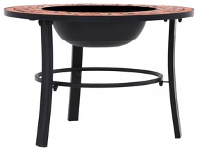 terrakotta kerámia mozaik tűztál 68 cm