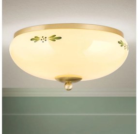 Orion DL 7-673 - Mennyezeti lámpa LANDHAUS 2xE27/60W/230V átm. 28 cm réz/bézs