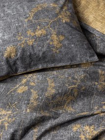 Yadawa Ranforce egyszemélyes ágyneműhuzat garnitúra lepedővel, mustár
