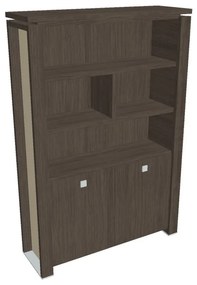 Verno+ S magas szekrĂ©ny 140 x 46 x 210 cm, polccal, antracit tölgy / vanĂlia