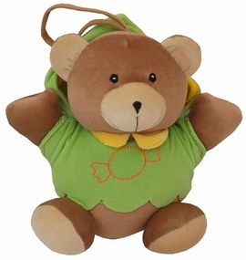 Baby Mix Maci gyerek plüss zenélő játékzöld, 23 cm