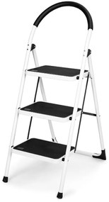 4Home Steps összecsukható 3 fokos acél lépcső, 3 lépcsőfok