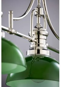 Jupiter 2072 - PLATINO rúdon szerelt csillár 3xE27/15W/230V zöld/fényes króm