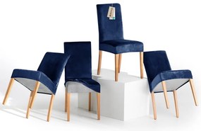 Kék gumis szék huzat szett 4 db-os 48 cm Sento – Restilo