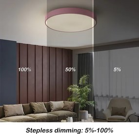 Brilagi - dimmelhető LED mennyezeti lámpa POOL LED/60W/230V 3000-6000K 50 cm rózsaszín+Távirányító