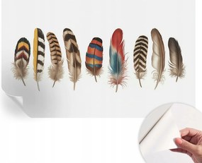 Öntapadós tapéta Divatos 3D fali ragasztóval Színes tollak 416x254 cm