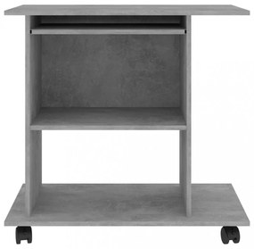 betonszürke szerelt fa számítógépasztal 80 x 50 x 75 cm