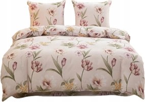 Ágynemű garnitúra 140x200 Pamut szatén 70x80 párnahuzat Puha Mintás