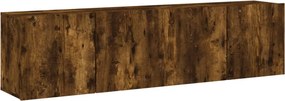 vidaXL 2 db füstös tölgy színű fali TV-szekrény 80 x 30 x 41 cm