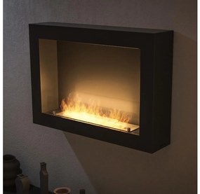 InFire -  Fali BIO kandalló 80x56 cm fekete MURALL 800