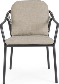 Világosbarna fém kerti szék Edvige – Bizzotto