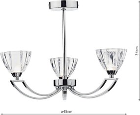 Dar Lighting VITO VIT0350 Csillár 3x40W/G9 IP20