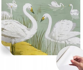 Falra ragasztható 3D fotótapéta Loft Hattyúk tó 208x146 cm