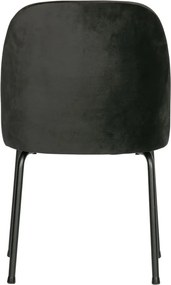 Fekete bársony étkezőszék szett 2 db-os Vogue – WOOOD