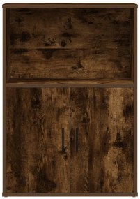 füstös tölgy színű szerelt fa könyvszekrény 60x24x85 cm