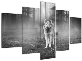 Kép - erdő őr, fekete-fehér (150x105 cm)