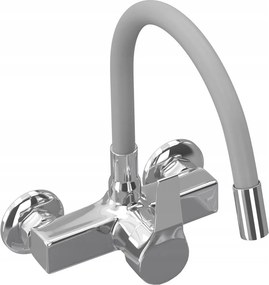 Álló konyhai csaptelep Granitan Flex Fali ezüst, szürke
