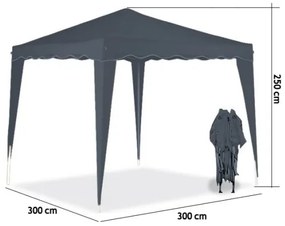 Casaria® Állvány Capri 3 × 3 antracit