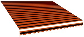 vidaXL narancssárga és barna vászon napellenző tető 400 x 300 cm