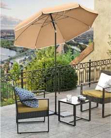 Napernyő, 1,6m, UPF 50+, hordozható, dönthető, barna