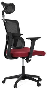 Vörös hálós irodai szék hintamechanikával. KA-B1025 BOR