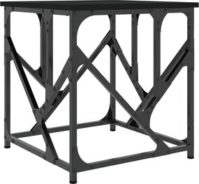 vidaXL fekete szerelt fa dohányzóasztal 45x45x47,5 cm