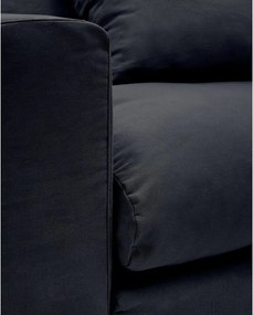Antracitszürke len kanapé 240 cm Nora – Kave Home