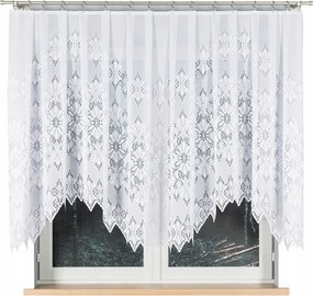 Jacquard függöny békáknak kész függöny fehér mintás 340x140 cm Emilia