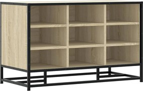 vidaXL cipőpad Sonoma tölgy 84x40x53,5 cm Gépelt fa és fém