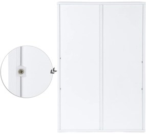 3 szintes könyvespolc, tárolópolc 6 rekesszel, fehér