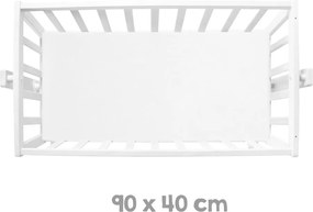 Fehér gurulós bölcső 40x90 cm – Roba